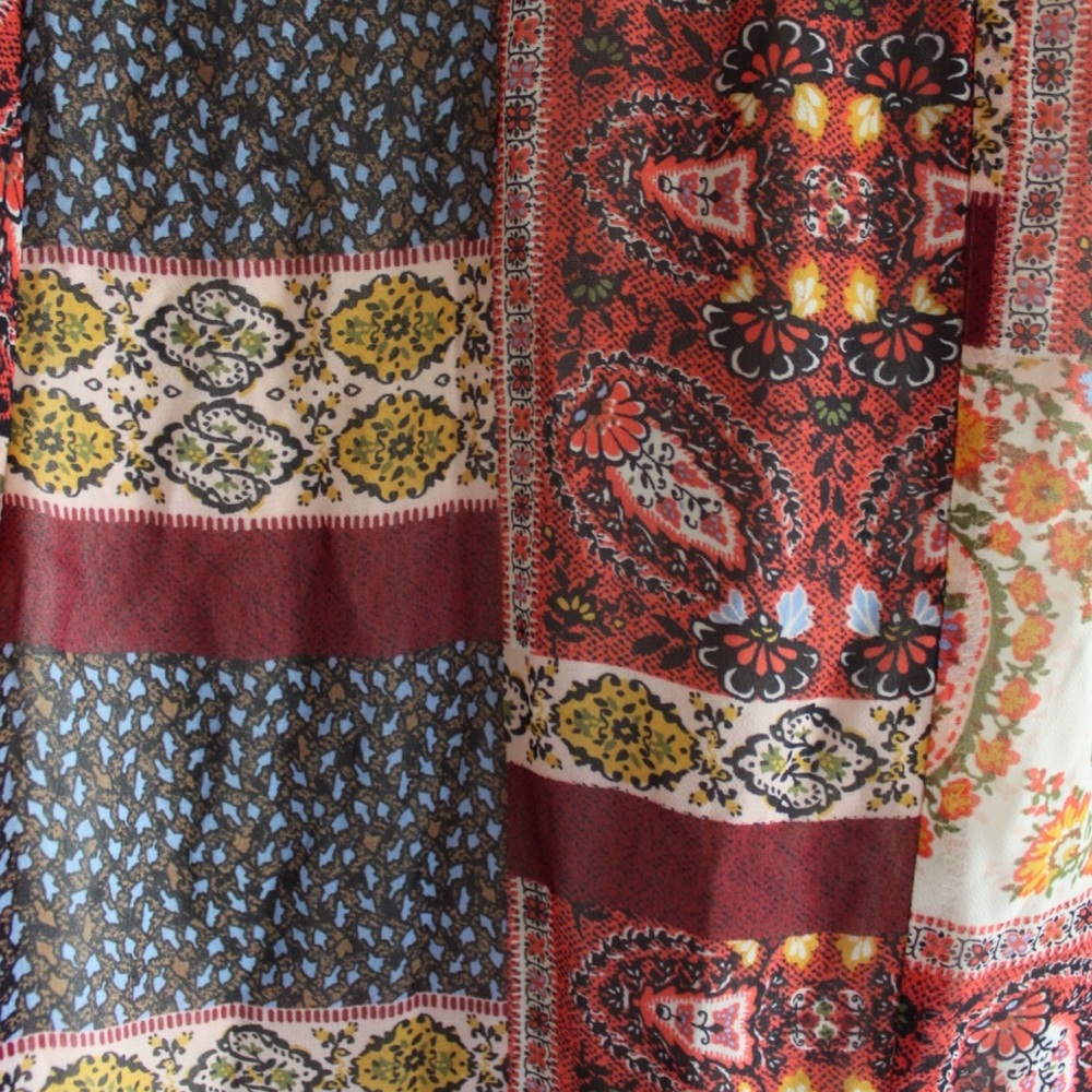 Dr2 Daniel Rainn Mixed Pattern Bohemian Dress Sma… - image 8